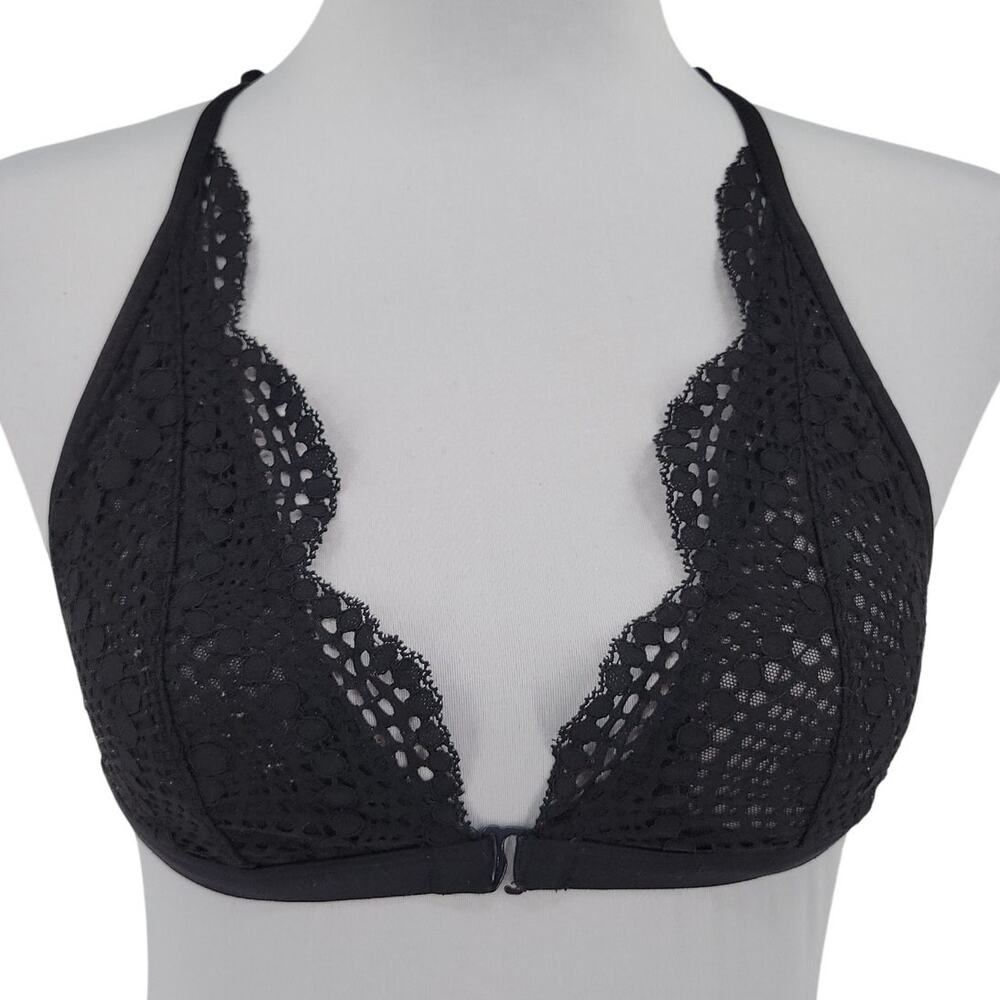 Victoria's Secret Black Lace Bralette Racerback Whimsigoth Festival Fairy Size S